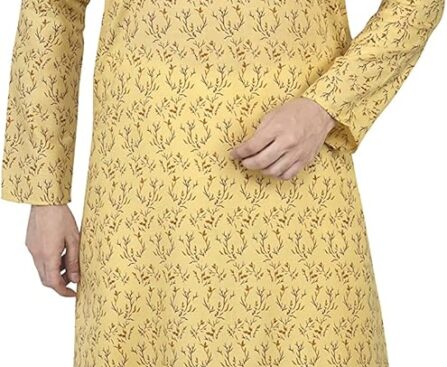 Mens Cotton Kurta Pyjama Set