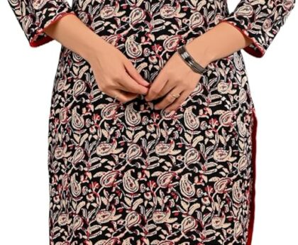 Ramkudi Womens Cotton Kurti – Printed Straight Fit Casual Wear