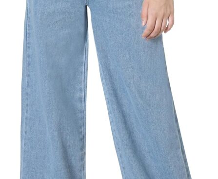 EXARUS Girls Jeans Baggy Pants Wide Leg/Flare/Skinny Teen Ripped Denim Tween Clothes Outfits Preppy Casual Kids 6-14Y