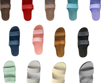 J-Slips Kids Sandals – Comfortable Boys and Girls Jesus Jandals for Beach and Summer – Waterproof Hawaiian Slides in 12 Colors, Sandalias