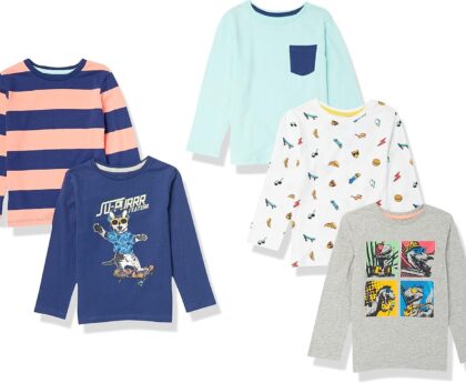 Amazon Essentials Boys Long-Sleeve T-Shirts