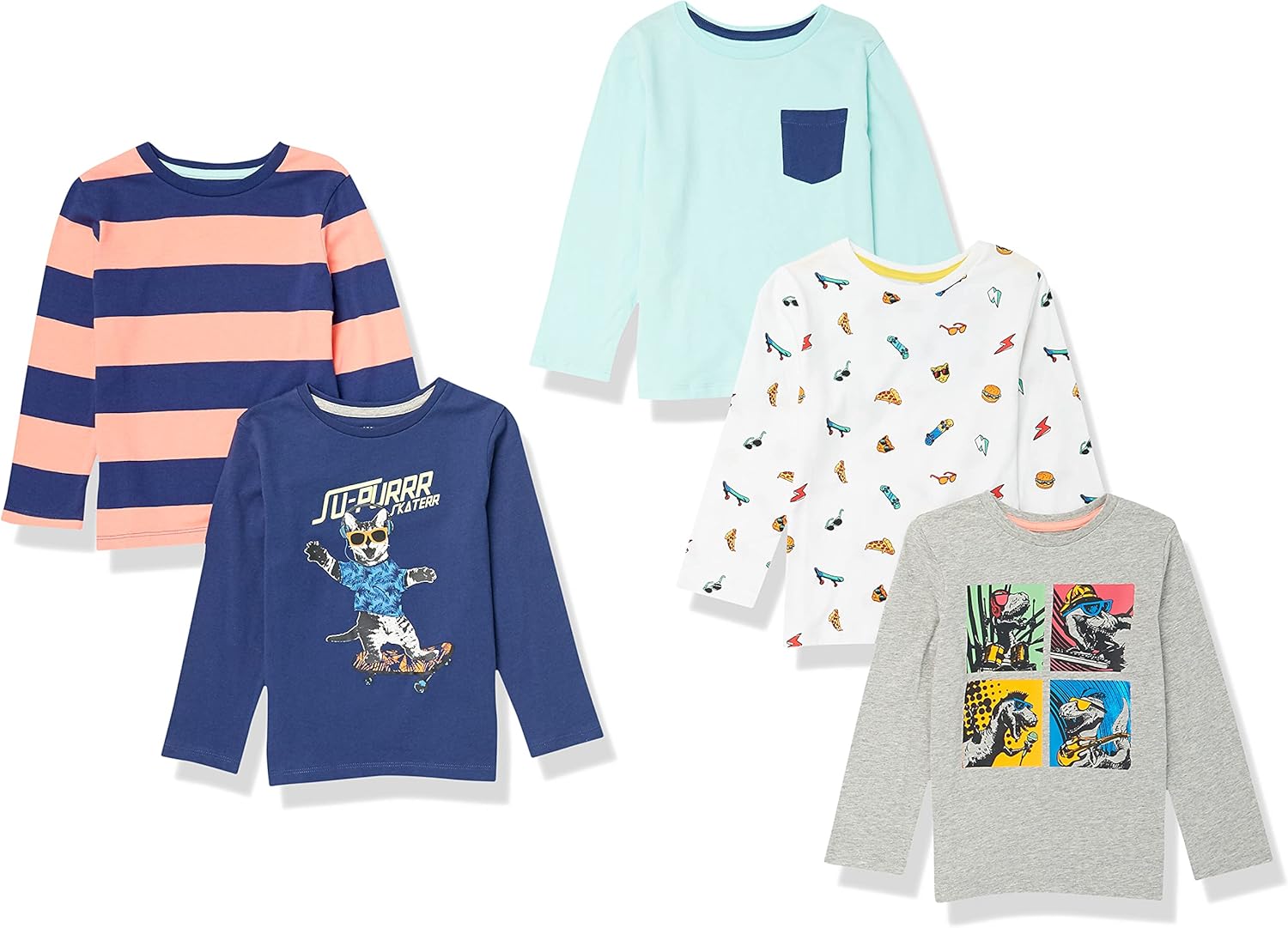 Amazon Essentials Boys Long-Sleeve T-Shirts