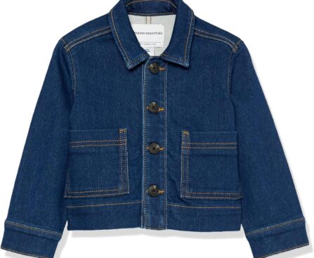 Amazon Essentials Unisex Kids and Toddlers’ Relaxed Fit Denim Chore Jacket
