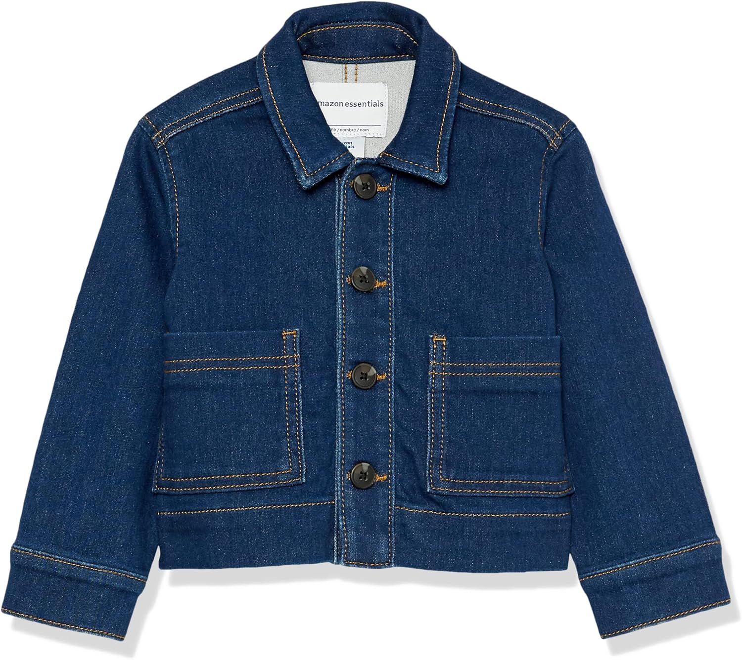 Amazon Essentials Unisex Kids and Toddlers’ Relaxed Fit Denim Chore Jacket
