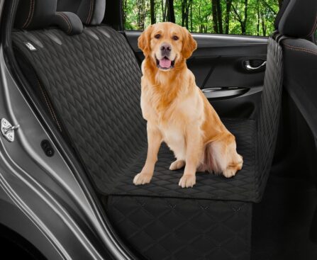 Dog Car Seat Cover for Back Seat, Waterproof Hammock for Car, SUV & Truck, Non-Slip Backseat Cover for Dogs, Heavy-Duty Dog Hammock Style Seat Protector Pets, Easy to Install & Clean