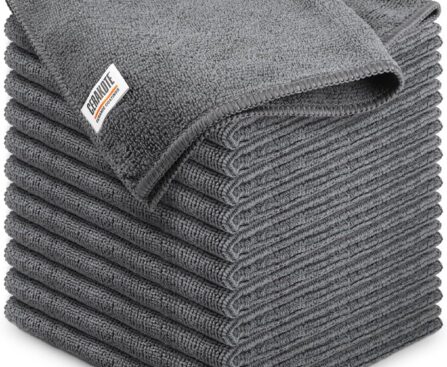 CERAKOTE Microfiber Towels (12 Pack) – Cleaning and Application Towels Durable Microfiber Material – 300 GSM Lint-Free Towel – Ideal for Cars, Home, Shop and Office Cleaning