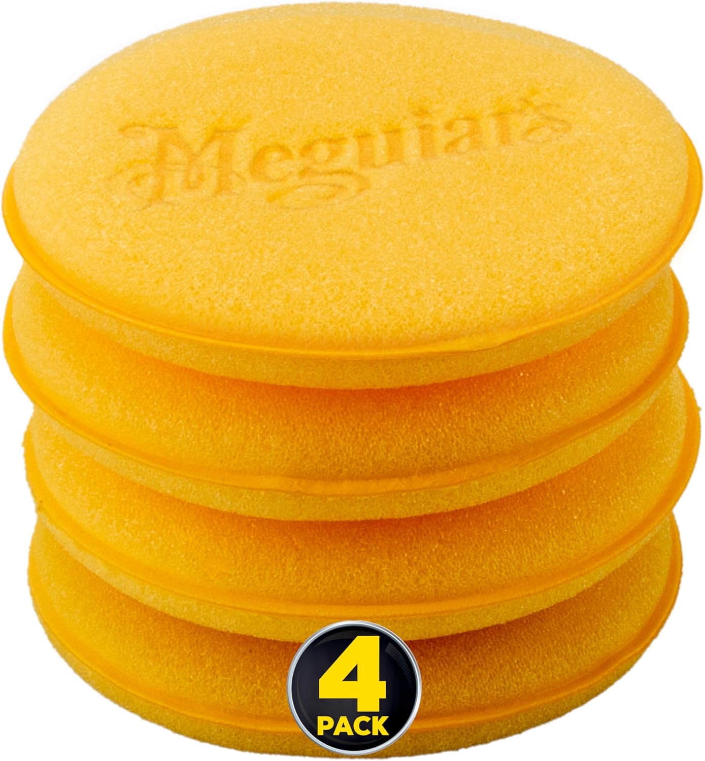 Meguiar’s 4″ Foam Applicator Pads, 4 Count – Ultra-Soft Hand Applicators with a Tight-Cell Foam Construction for a Smooth Application of Waxes, Polishes, Tire Dressing, Protectants and More, 4 Pack