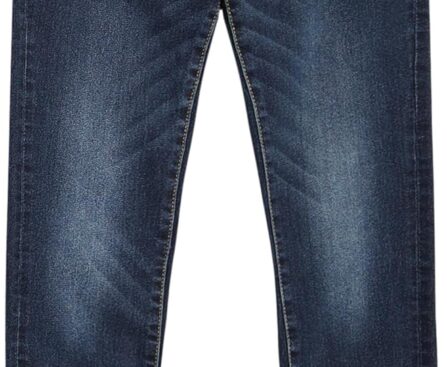 Authentic Skinny Stretch Denim Jeans, 5-Pocket Style, Zipper Fly & Button Closure