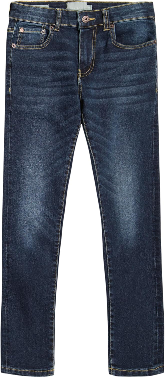 Authentic Skinny Stretch Denim Jeans, 5-Pocket Style, Zipper Fly & Button Closure