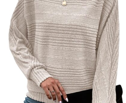Womens Long Sleeve Shirts Crewneck Tunic Tops Pullover Sweaters Business Casual Blouses Fall Fashion 2025
