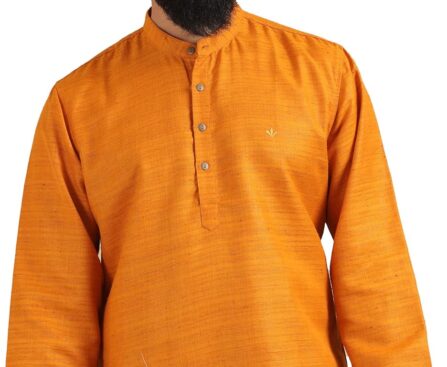 Filori Studio – Men’s Self Textured Short Kurta (Ideal for Casual/Occasion/Festive)