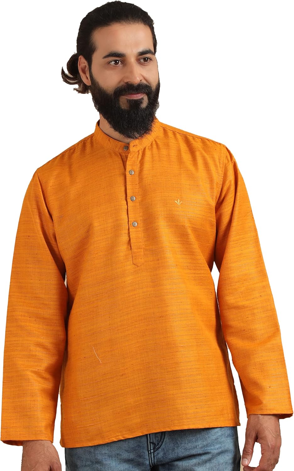 Filori Studio – Men’s Self Textured Short Kurta (Ideal for Casual/Occasion/Festive)