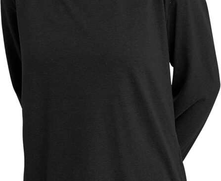 Hanes Womens Originals Tri-Blend Long-Sleeve T-Shirt, Crewneck Tee for Women, Relaxed Fit, Plus Sizes