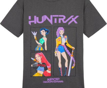 KPop Demon Hunters T Shirt for Girls, Teens, Lightweight Crew Neck Top Short Sleeve Tee, T Shirts for Kids, Gifts for Girls