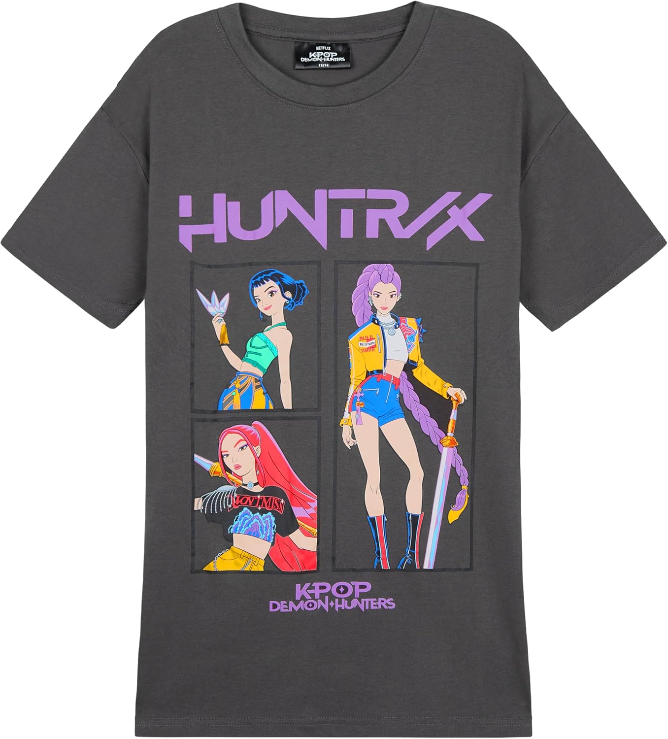 KPop Demon Hunters T Shirt for Girls, Teens, Lightweight Crew Neck Top Short Sleeve Tee, T Shirts for Kids, Gifts for Girls