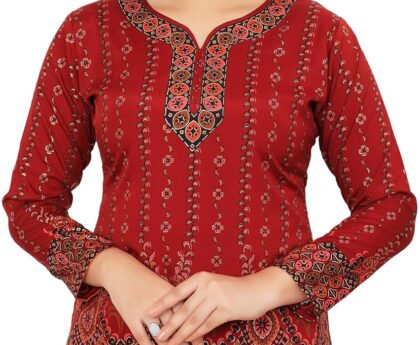 Maple Clothing Women’s Printed Short Kurti Kurta Indian Tunic Top Indian Clothes