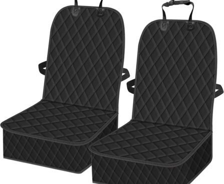 Femuar 2 Packs Car Front Seat Cover for Dogs, Waterproof Pet Car Seat Protector, Nonslip Scratch-Proof Dog Seat Cover for Cars, Trucks & SUVs