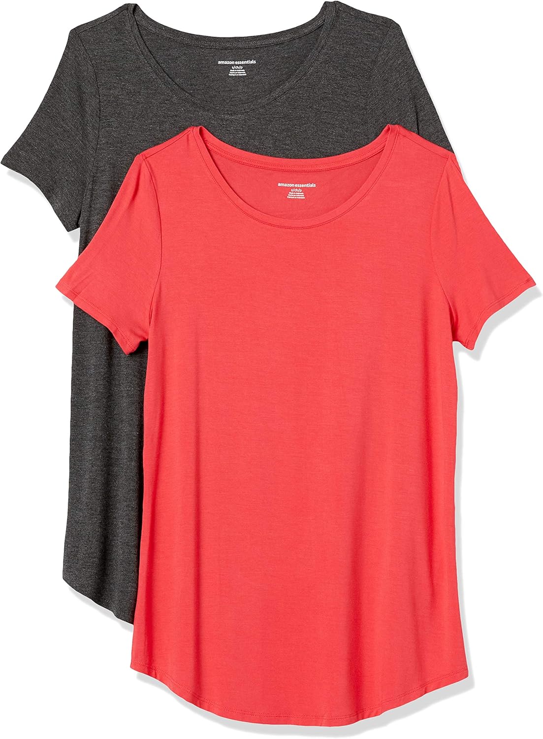 Amazon Essentials Women’s Short-Sleeve Scoopneck Tunic, Pack of 2