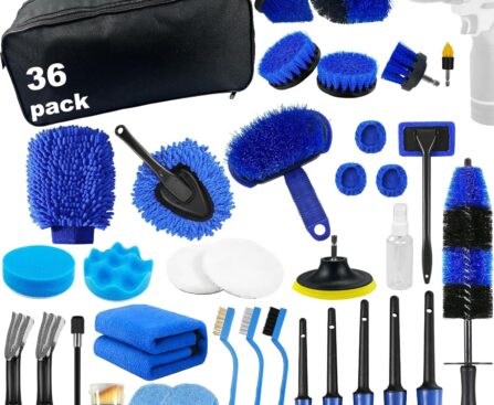 Car Detailing Kit,36pcs Car Detailing Brush Set,Car Cleaning Kit with Professional Car Detailing Brush Set,Auto Detailing Brush Set,Car Wash Kit,Car Detailing Kit Interior Exterior Wheels Cleaner