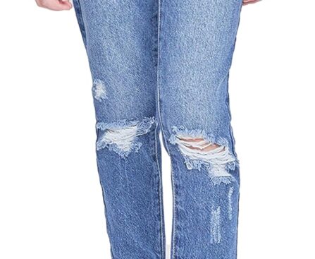 YMI Girls YMI Jeans Girls Selena Dream Button Fly Straight Leg Hybrid Jeans