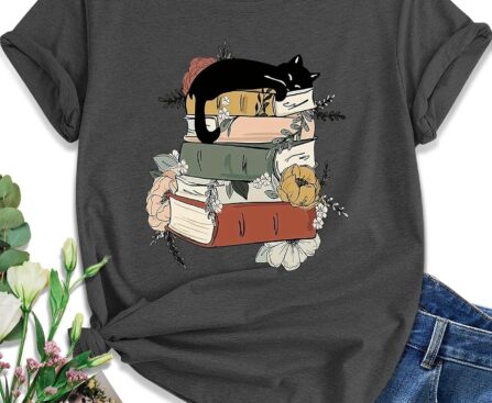 EUOW Tshirts for Womens Graphic Summer Tees Short Sleeve Loose Fit Trendy Tops