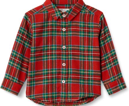 Amazon Essentials x Sofia Grainge Toddlers and Baby Boys’ Button Down Plaid Flannel Shirt