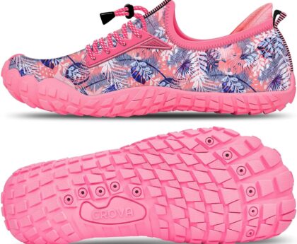 Built-in Heel Grips Water Shoes for Kids Girls Boys Hiking Wide Barefoot Swim Beach Pool Big Kid