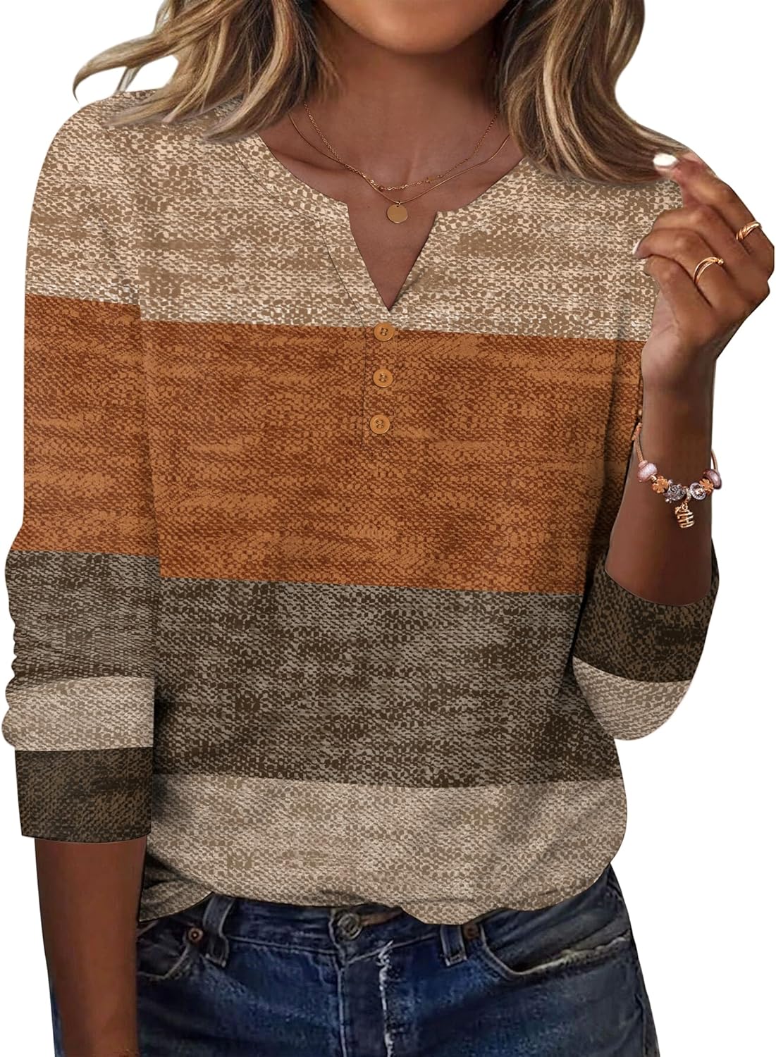 Zeagoo Long Sleeve Shirts for Women Casual V Neck Fall Tops Dressy Summer Work Blouses Clothes