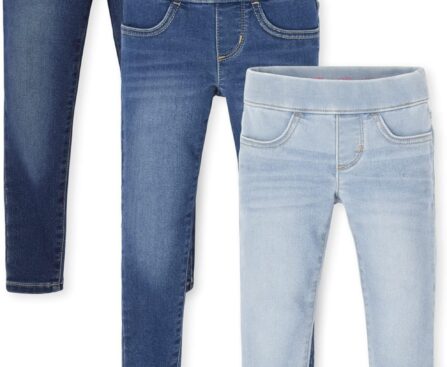 The Children’s Place Girls Stretch Denim Jeggings, 3 Pack