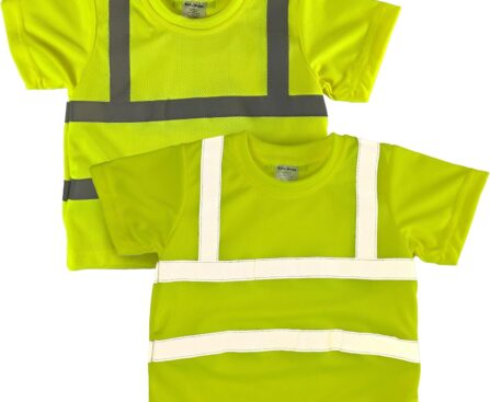 Toddler High Viz Yellow Safety Shirt – Reflective Construction Worker T-Shirt for Kids. Any Adventure Play 2T-XS