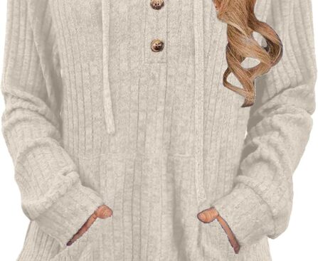 Womens Sweaters Fashion Hoodies Long Sleeve Tops Casual Sweatshirts Fall Outfits Pullover Winter Clothes 2025