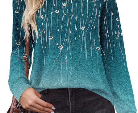 Zeagoo Long Sleeve Shirts for Women Henley T Shirts Loose Fit Tunics Dressy Casual Work Blouses Fall Fashion Tops