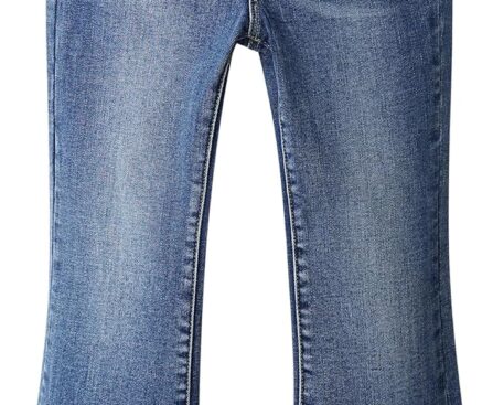 KIDSCOOL SPACE Girls Jeans, 18M-14T Wide Size Range Bell-Bottomed Micro Flared Stretchy Denim Pants