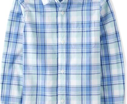 The Children’s Place Boys Long Sleeve Poplin Button Down ShirtButton Down Shirt