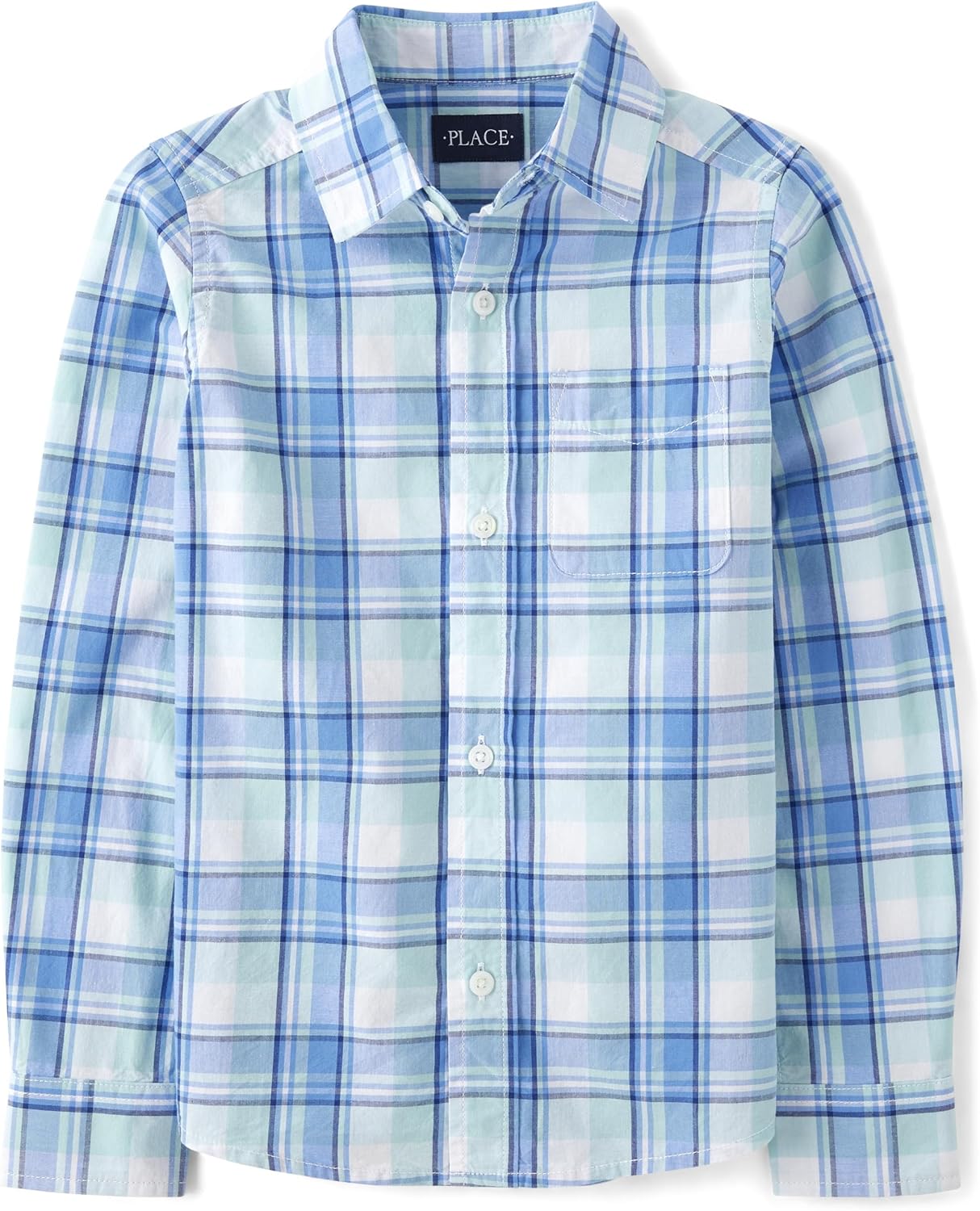 The Children’s Place Boys Long Sleeve Poplin Button Down ShirtButton Down Shirt