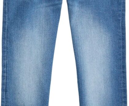 Classic Fit Straight Leg Denim Jeans, 5-Pocket Style, Zipper Fly & Button Closure