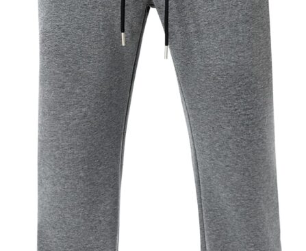 Mens Baggy Sweatpants Wide Leg Jogging Knitting Casual and Drawstring Open Bottom Sports Pants with Pockets