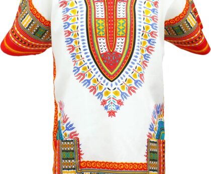 Dashiki Shirt Tribal African Caftan Boho Unisex Top Shirt