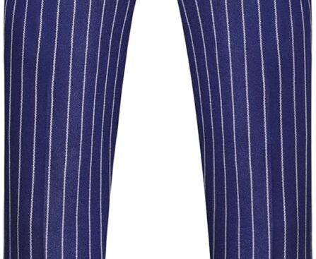 MOGU Men’s Striped Slim Fit Dress Pants – Lightweight Flat Front Pinstripe Suit Trousers, Business Casual Slacks