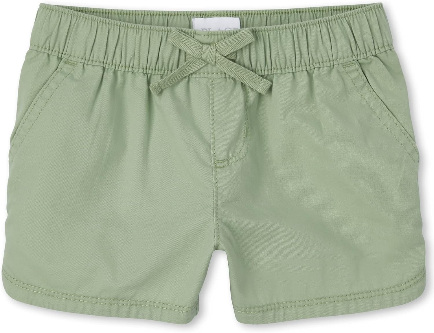 The Children’s Place girls The Children’s Place Twill Pull on Shorts, Soft Fern, 6 US