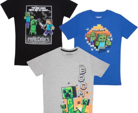 Minecraft Boys Short Sleeve Regular Fit