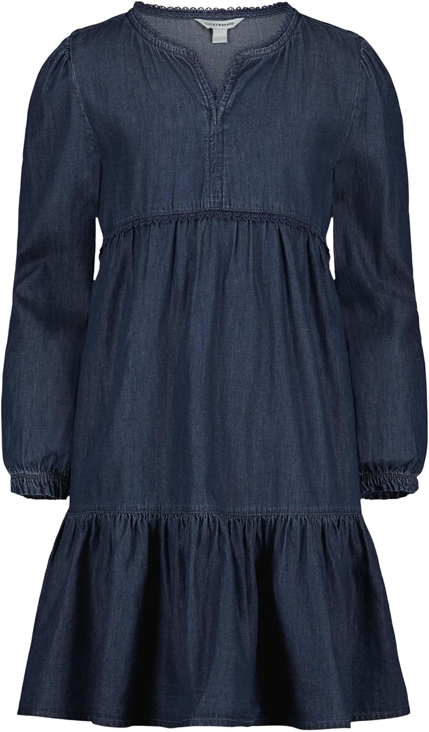 Lucky Brand Girls Long Sleeve Lightweight Denim Dress