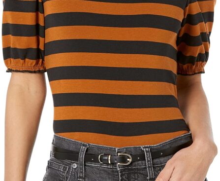 Amazon Essentials womens Regular-Fit Puff Short-Sleeve Crewneck T-Shirt