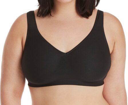 Hanes Womens Wireless Bra, Smooth Comfort Full-Coverage T-Shirt Bra for Women, Single Or 2-Pack