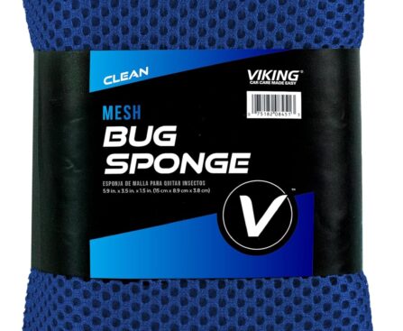 VIKING Mesh Bug Sponge, Car Wash Sponge for Cleaning Bugs and Tar, Colors Vary, 4 inch by 6 inch, 1 Pack