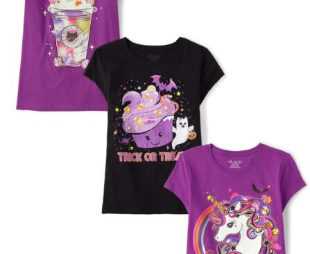 The Children’s Place Girls All Holidays,Birthdays Short Sleeve Graphic T-Shirts,3 Pack