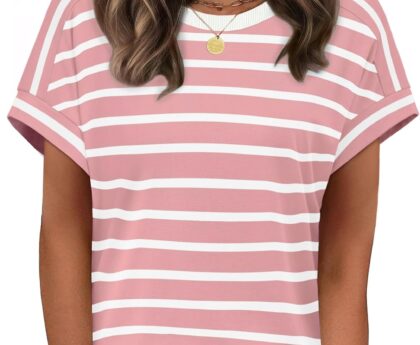 WIHOLL Womens Tops Short Sleeve Shirts Summer Outfits 2026 Spring Dressy Casual Clothes Clothing