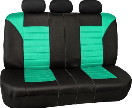 FH Group Car Seat Covers 3D Air Mesh – Universal Fit, Low Back Seat Cover, Airbag Compatible, Split Bench Rear Seat, Washable Seat Cover for SUV and Sedan, Rear Set Mint