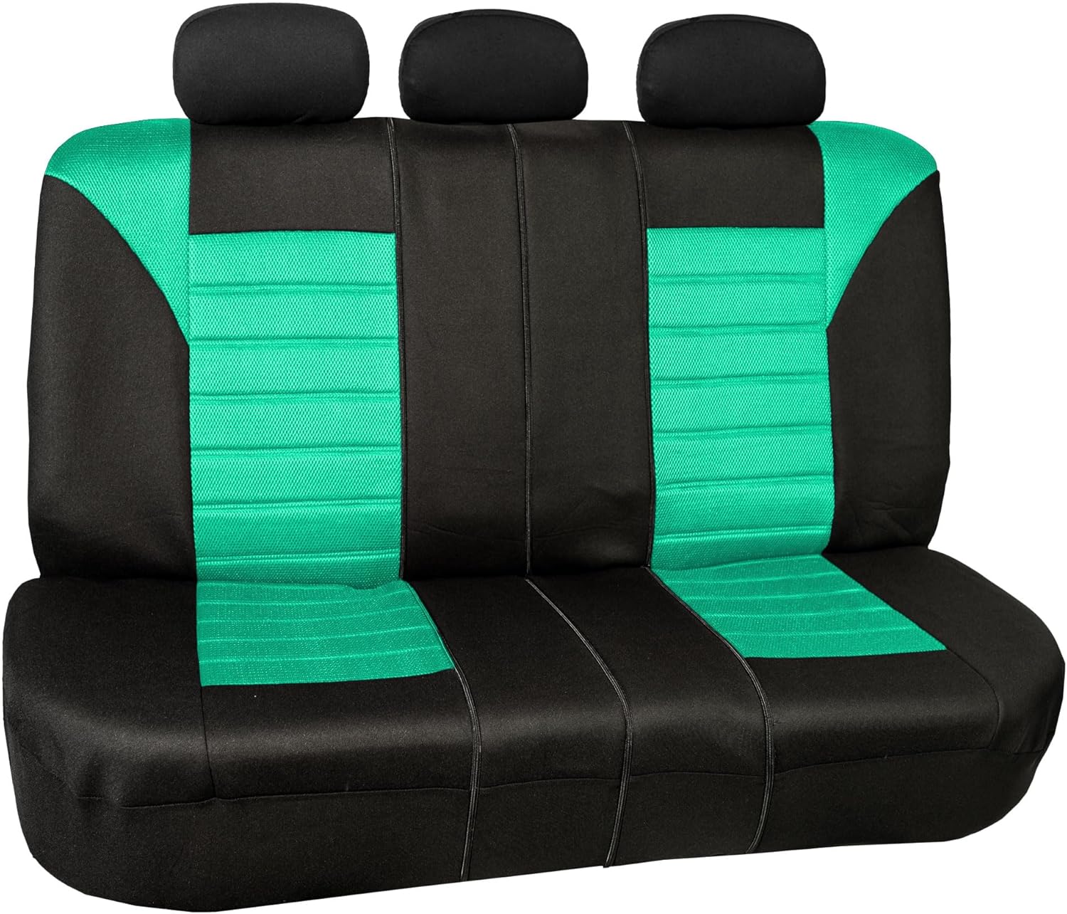 FH Group Car Seat Covers 3D Air Mesh – Universal Fit, Low Back Seat Cover, Airbag Compatible, Split Bench Rear Seat, Washable Seat Cover for SUV and Sedan, Rear Set Mint