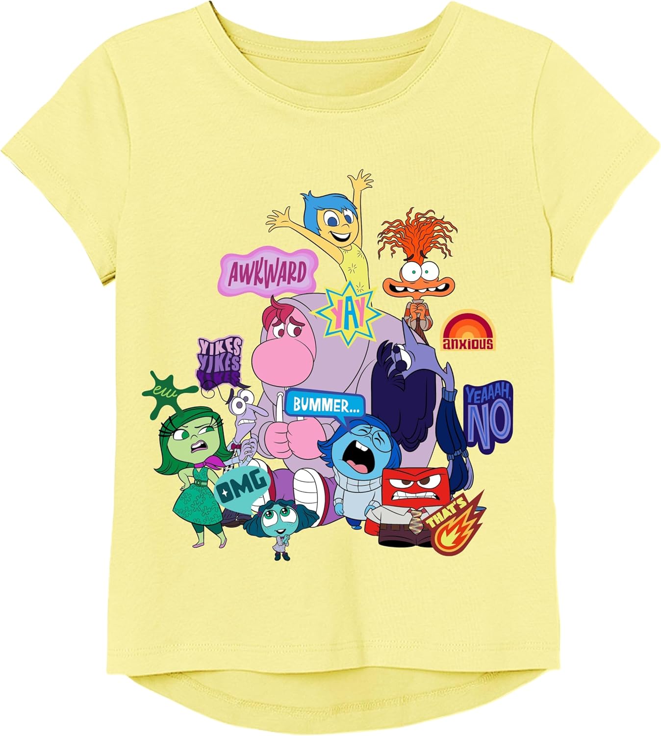 Disney Girls Disney’s Inside Out 2 Character Group Short Sleeve T-Shirt